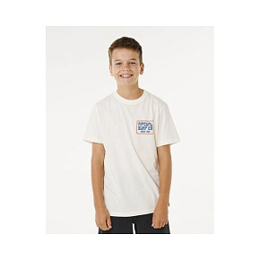 Chlapecké tričko RIP CURL Pacific Rinse Sunrise Tee-Boy, bílé, dětské