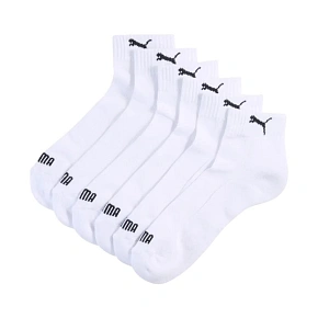 Ponožky Puma Cushioned Quarter, balení po 3 kusech, bílé, 938581 02 Ponožky Puma Cushioned Quarter, balení po 3 kusech, bílé, 938581 02