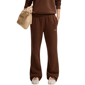 Dámské kalhoty Nike Studio Fleece Medium Weigh, hnědé, IM8078 259, dámské Dámské kalhoty Nike Studio Fleece Medium Weigh, hnědé, IM8078 259, dámské