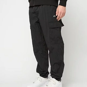 Pánské sportovní kalhoty Lacoste Woven Cargo Joggers Black - XH5121-00-031