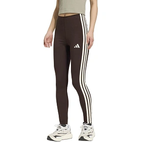 Dámské legíny adidas Essentials 3-Stripes hnědé KS6286 Dámské legíny adidas Essentials 3-Stripes hnědé KS6286