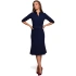 Dámské šaty s páskem S231 tmavě modré - Stylove