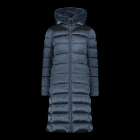 Dámská zimní bunda s kapucí CMP zateplený kabát dlouhý tmavě modrý (34K0046F/L635)