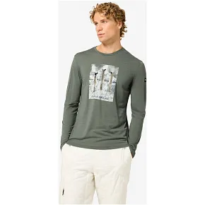 Longsleeve męski SUPER.NATURAL M TRIPLE SKI LS zielony Longsleeve męski SUPER.NATURAL M TRIPLE SKI LS zielony