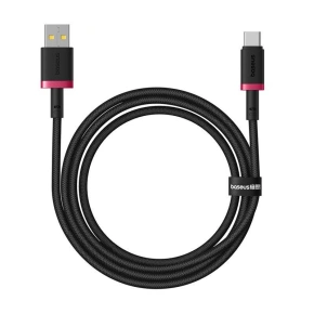 Baseus Dura USB-Type C 60W kabel 1m (červený/černý)