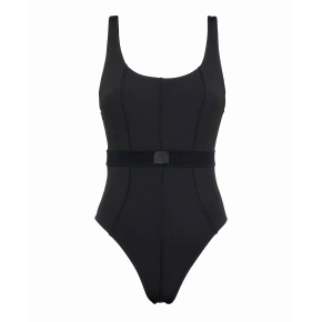 Dámské jednodílné plavky Monogram Rib KW0KW02151-BEH - Calvin Klein