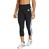 Dámské legíny adidas 3/4 Optime Essentials Workout 3-Stripes černé KE6062