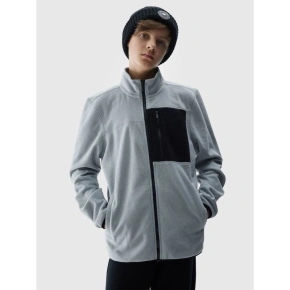 Chlapecký běžný fleece se stojáčkem - šedý 4F Junior Chlapecký běžný fleece se stojáčkem - šedý 4F Junior