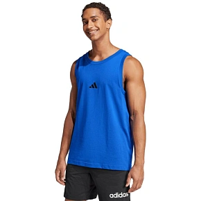 Pánské tričko adidas Essentials Small Logo Tank modré JE8978 pánské