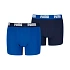 Dětské boxerky Puma Everyday Basic, balení po 2 kusech, modré, tmavě modré 938971 06