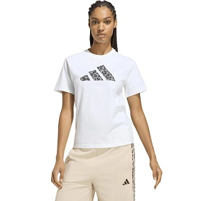 Dámské tričko adidas Animal Graphic, bílé, KT9719 Dámské tričko adidas Animal Graphic, bílé, KT9719
