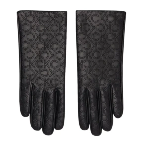 Calvin Klein Re-lock Debossed Leather Gloves W K60K609975 dámské Calvin Klein Re-lock Debossed Leather Gloves W K60K609975 dámské