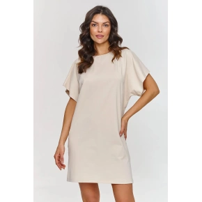Denní šaty M875 béžové - Makadamia