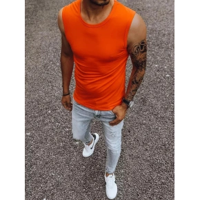 Oranžové pánské jednobarevné tílko RX4919 - Dstreet