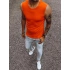 Oranžové pánské jednobarevné tílko RX4919 - Dstreet