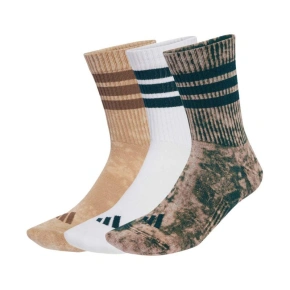 Adidas Stonewash Crew 3 páry ponožek s 3 pruhy JX5531