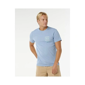 Pánské tričko RIP CURL Vaporcool Search 3 Stacks Tee, modré Pánské tričko RIP CURL Vaporcool Search 3 Stacks Tee, modré