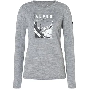 Longsleeve SUPER.NATURAL W ALPES LS szary Longsleeve SUPER.NATURAL W ALPES LS szary