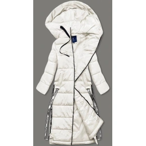 Dámská dlouhá zimní bunda AG3-3038 světle béžová - Ann Gissy