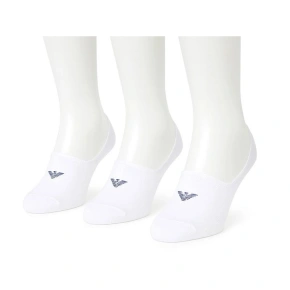 Emporio Armani mikrofleece ponožky Calza bavlna bílá 3-Pack