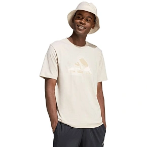 Pánské tričko adidas Camo Modern Logo Graphic T-shirt beige JZ7495 pánské
