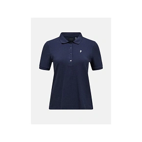 Dámské tričko PEAK PERFORMANCE W Classic Cotton Polo, barva tmavě modrá Dámské tričko PEAK PERFORMANCE W Classic Cotton Polo, barva tmavě modrá