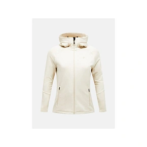 Mikina PEAK PERFORMANCE W Rider Essentials Zip Hood v pískové barvě Mikina PEAK PERFORMANCE W Rider Essentials Zip Hood v pískové barvě