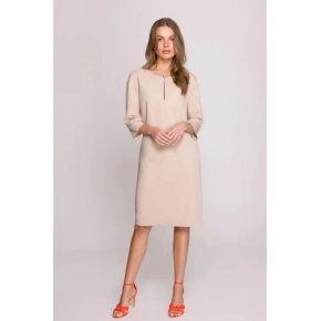 Dámské šaty S394 Béžová - Stylove