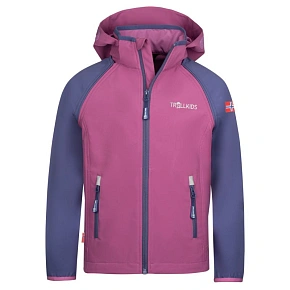 Trollkids Chlapecká/dívčí bunda Rondane Zip Off XT mallow pink/violet blue (819-242)