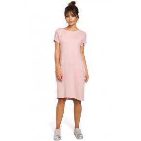 Dámské šaty B050 Pudrové růžová - BeWear