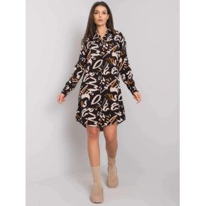 Dámské šaty 1103 černo-béžové - RUE PARIS