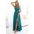 Dlouhé šaty 589-3  zelené se třpytkami - Numoco