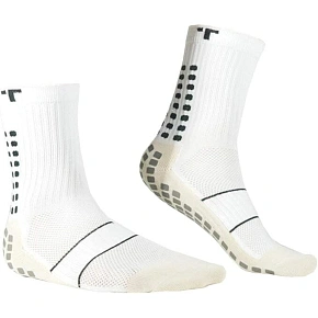 Protiskluzové fotbalové ponožky TRUsox 3.0 Mid-Calf Thin bílé - TRUSOX