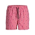Jack&Jones pánské plavky JWHARUBA SWIM PRINTS SHORTS 12206537 TRUE RED STRIPES