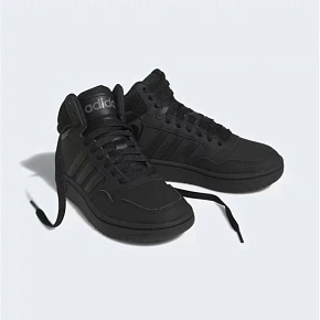 Unisex junior kotníčková obuv Hoops Mid 3.0 K Jr HR0228 Černá - Adidas