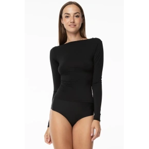 Dámské bezešvá košilka s dlouhým rukávem Simple Longsleeve Černá - Julimex