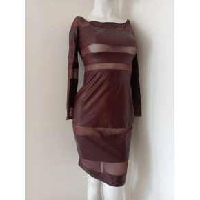 Dámské sexy šaty 18966 tmavě bordové - Koucla