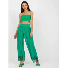 Dámské široké kalhoty DHJ SP 20822.37 zelená - FPrice