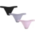 Dámská tanga 3Pack UW0UW05017 0V9 černé/fialové/sv. růžové - Tommy Hilfiger