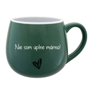 NIE SOM ÚPLNE MÁRNA! - zelený keramický hrníček 300 ml NIE SOM ÚPLNE MÁRNA! - zelený keramický hrníček 300 ml
