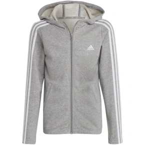 Mikina adidas Essentials 3-Stripes s kapucí a zipem Jr IC3635