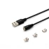 MAGNETICKÝ KABEL SAVIO USB - USB TYP C, MICRO A LIGHTNING, 2 M, ČERNÝ CL-155