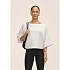 Dámské tričko Casall Aria Cropped Boatneck, bílé