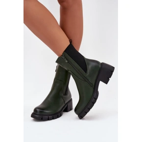 Dámské kotníkové boty RMR2038 Tmavě zelená s černou - Jezzi