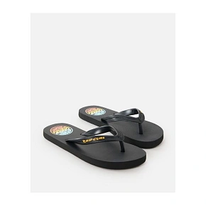Plážové žabky RIP CURL Wetty Fade Bloom Open Toe – Bo černé Plážové žabky RIP CURL Wetty Fade Bloom Open Toe – Bo černé