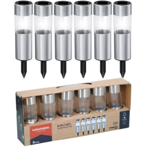 SOLÁRNÍ LAMPA 4,5X15CM INOX 6KS GRUNDIG