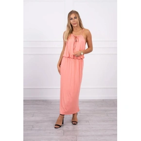 Boho šaty 8893 lososová - Kesi