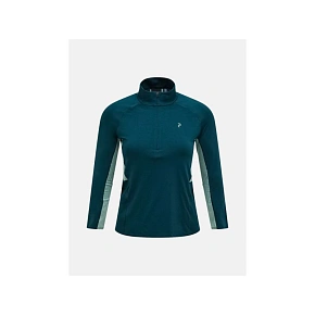 Dámské tričko PEAK PERFORMANCE W Core Half Zip Baselayer, zelená barva Dámské tričko PEAK PERFORMANCE W Core Half Zip Baselayer, zelená barva
