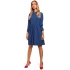 Dámské šaty s raglánovými rukávy M465 modré - MOE