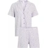 Dámské pyžamo WOVEN SHORT SET 000QS6967E LNU sv. fialové - Calvin Klein